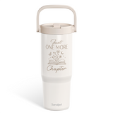 Brown Book Lover TintFlip | Straw Lid Tumbler with Carry Handle 30oz