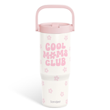 Pink Cool Mom Club TintFlip | Straw Lid Tumbler with Carry Handle 30oz