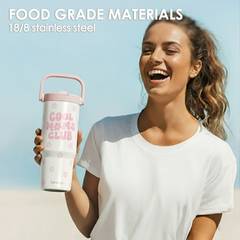 Pink Cool Mom Club TintFlip | Straw Lid Tumbler with Carry Handle 30oz