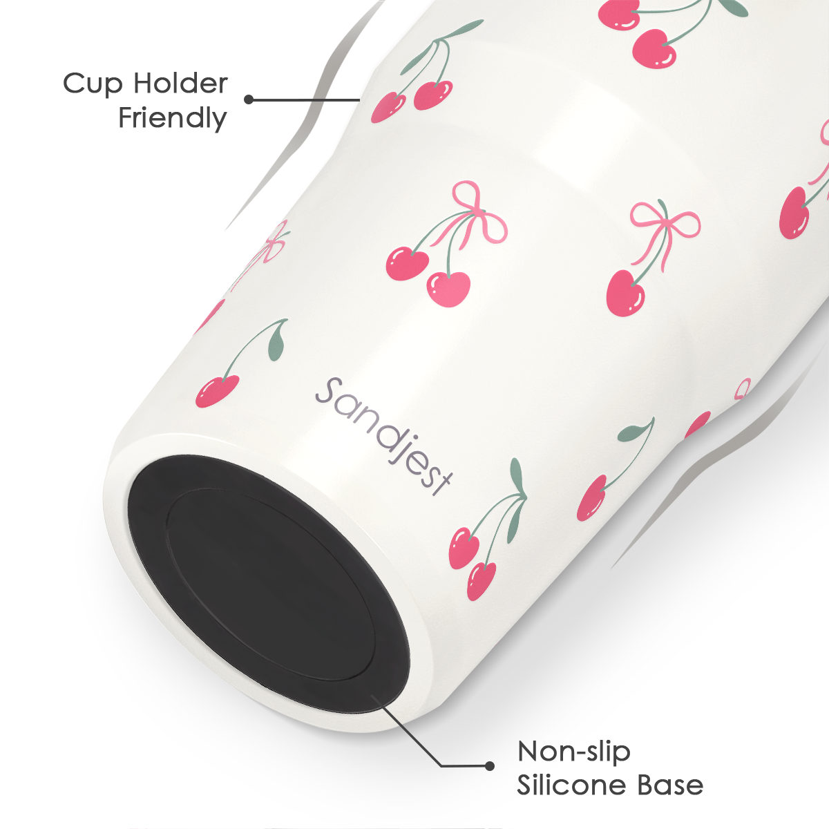 Cherry Insulated Stainless Steel Straw Tumbler 30oz