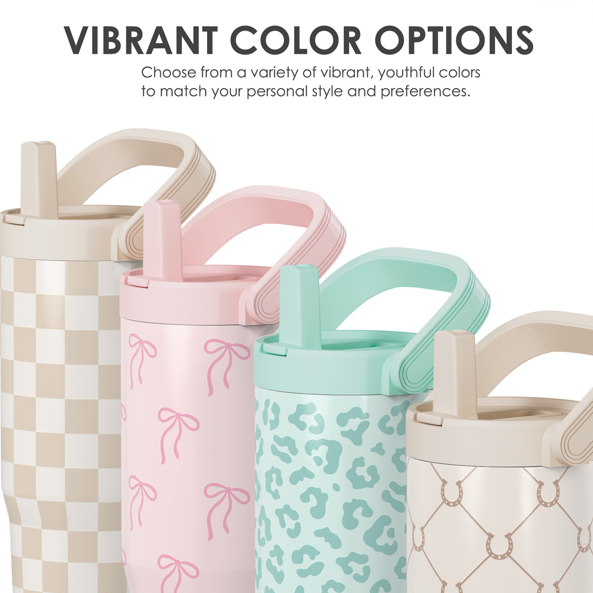 Pink Bow TintFlip | Straw Lid Tumbler with Carry Handle 30oz