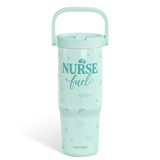 Mint Nurse TintFlip | Straw Lid Tumbler with Carry Handle 30oz