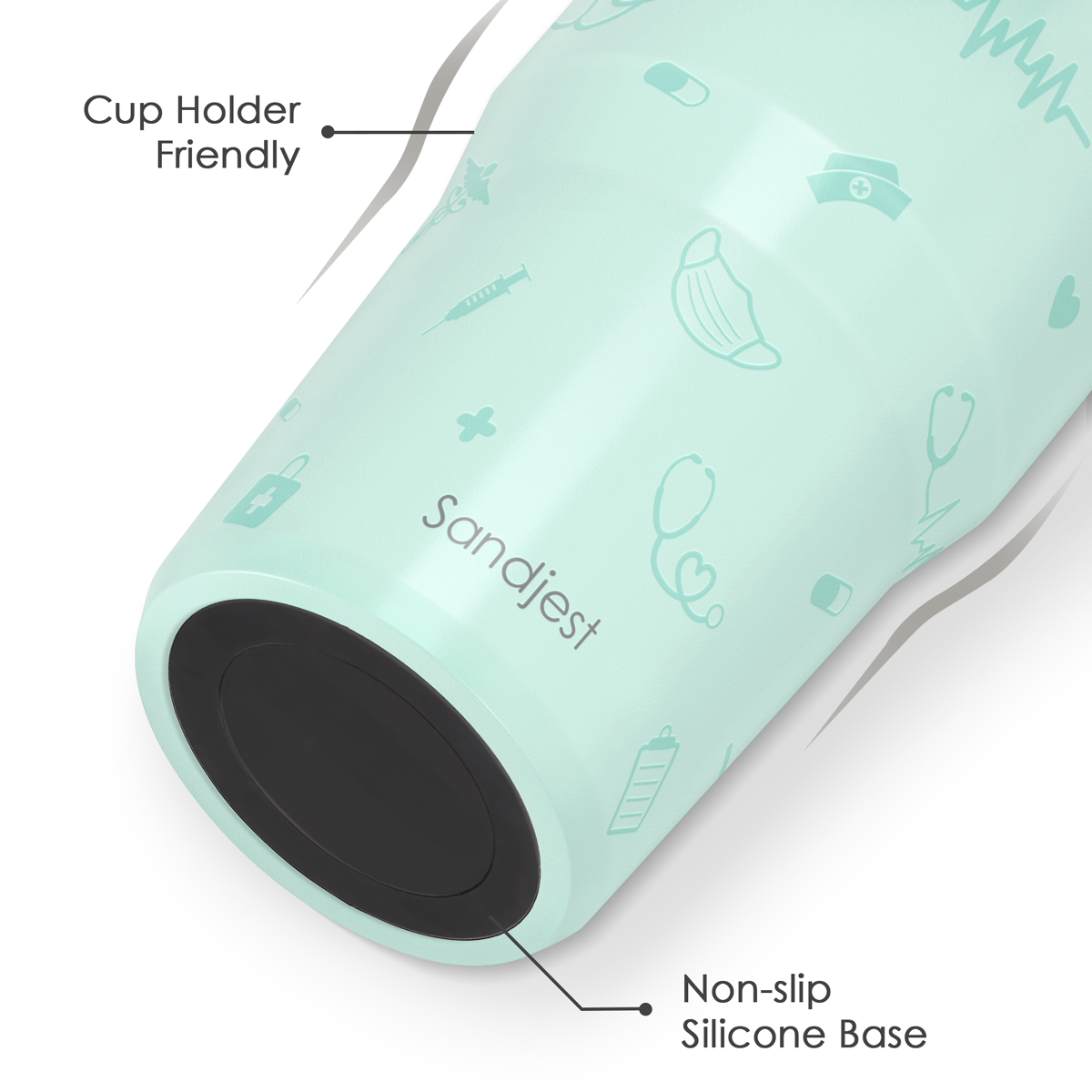 Mint Nurse TintFlip | Straw Lid Tumbler with Carry Handle 30oz