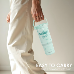 Mint Nurse TintFlip | Straw Lid Tumbler with Carry Handle 30oz