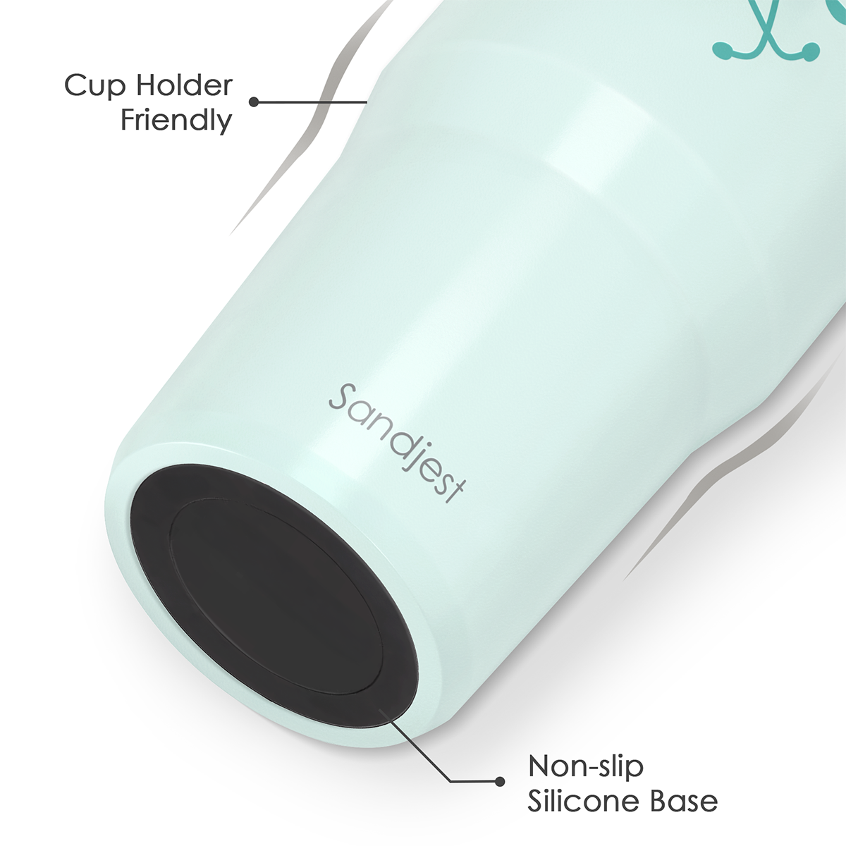 Mint Nurse TintFlip | Straw Lid Tumbler with Carry Handle 30oz