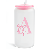 Monogram GlassGlow | Frosted Glass Tumbler 16oz