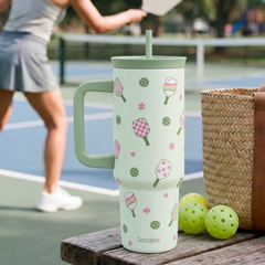 BloomSip 40oz Leak-proof Tumbler | Pickleball