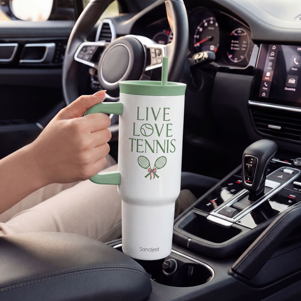 BloomSip 40oz Leak-proof Tumbler | Tennis Lovers