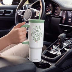 BloomSip 40oz Leak-proof Tumbler | Tennis Lovers