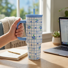 BloomSip 40oz Leak-proof Tumbler | Blueberries