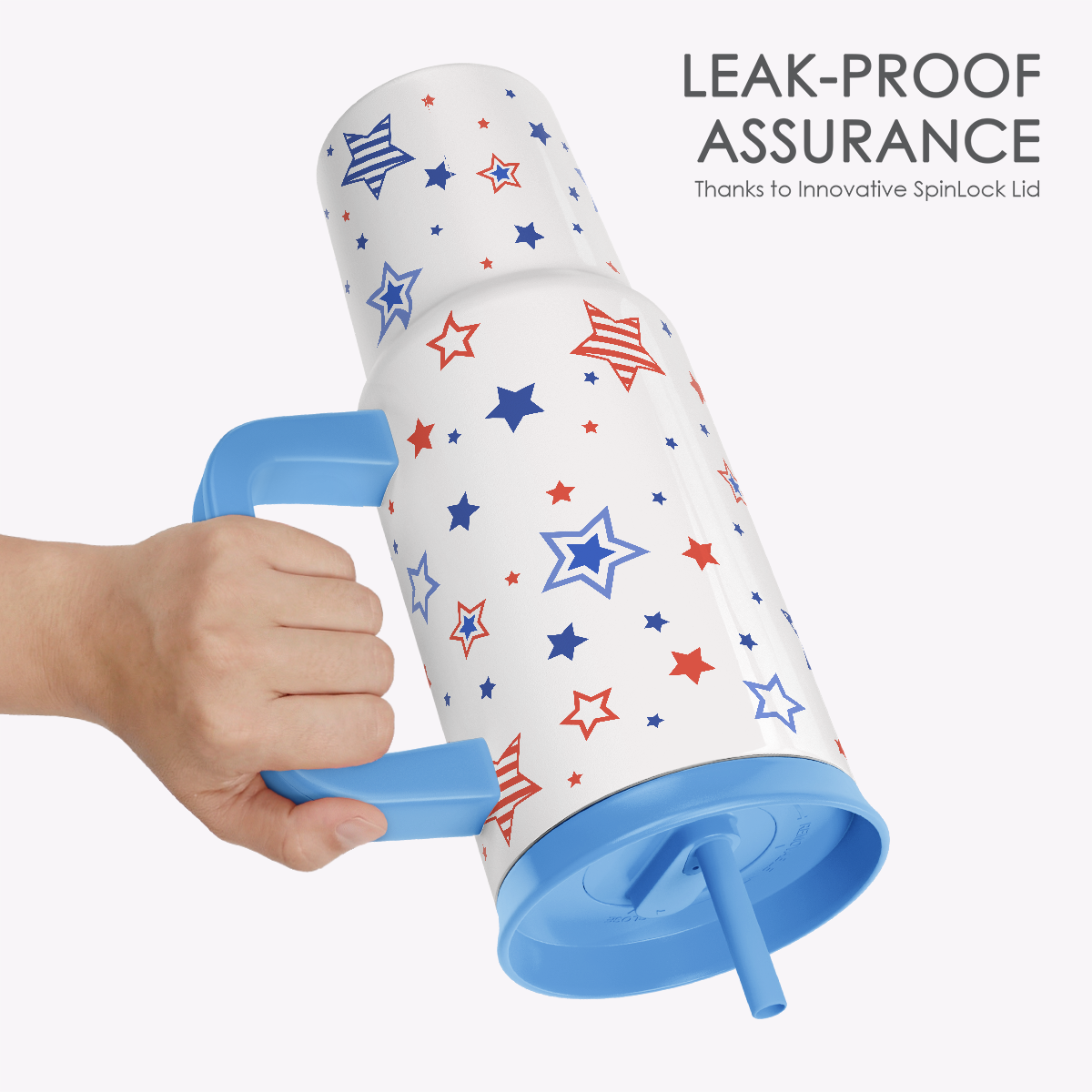BloomSip 40oz Leak-proof Tumbler | Patriotic Stars