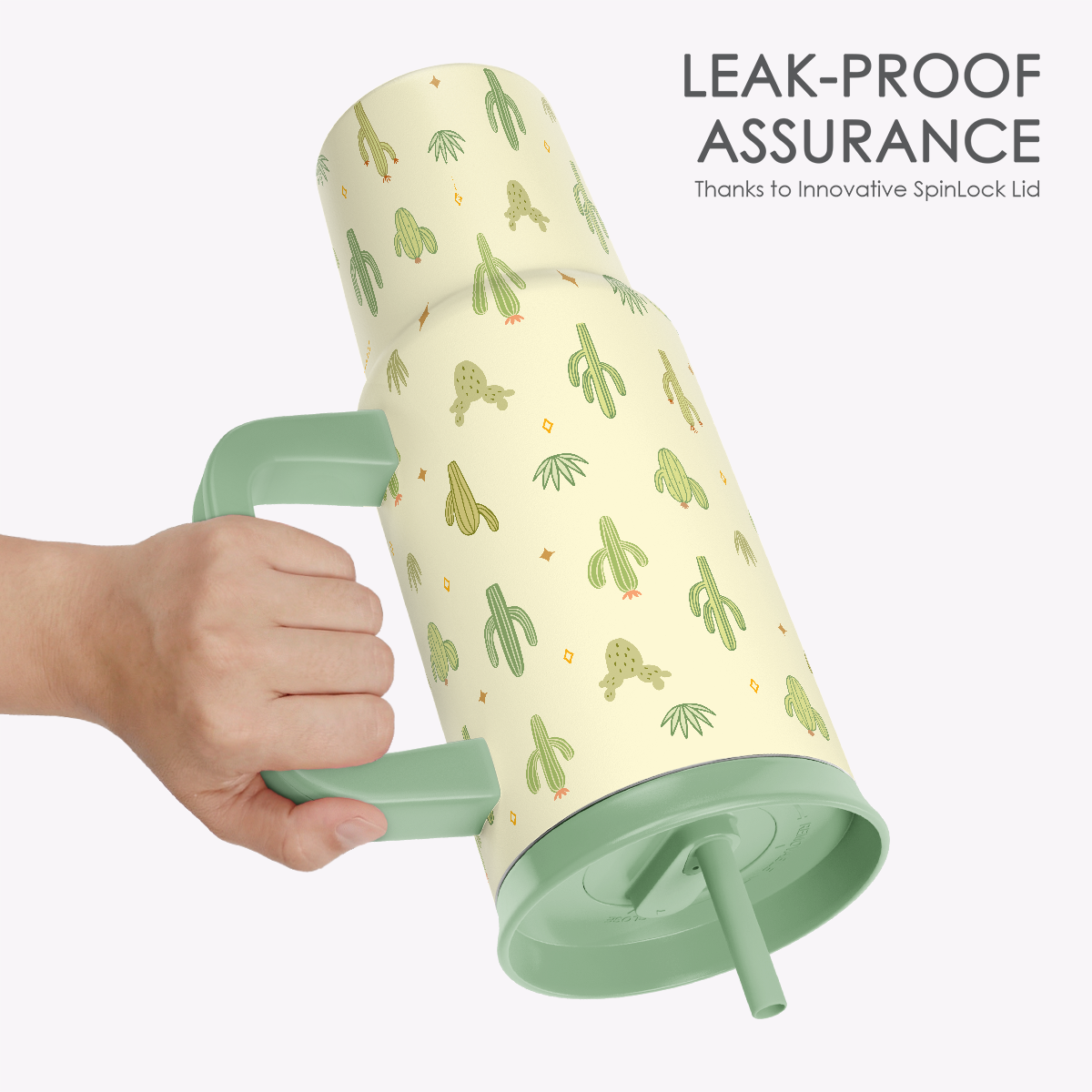 BloomSip 40oz Leak-proof Tumbler | Cactus