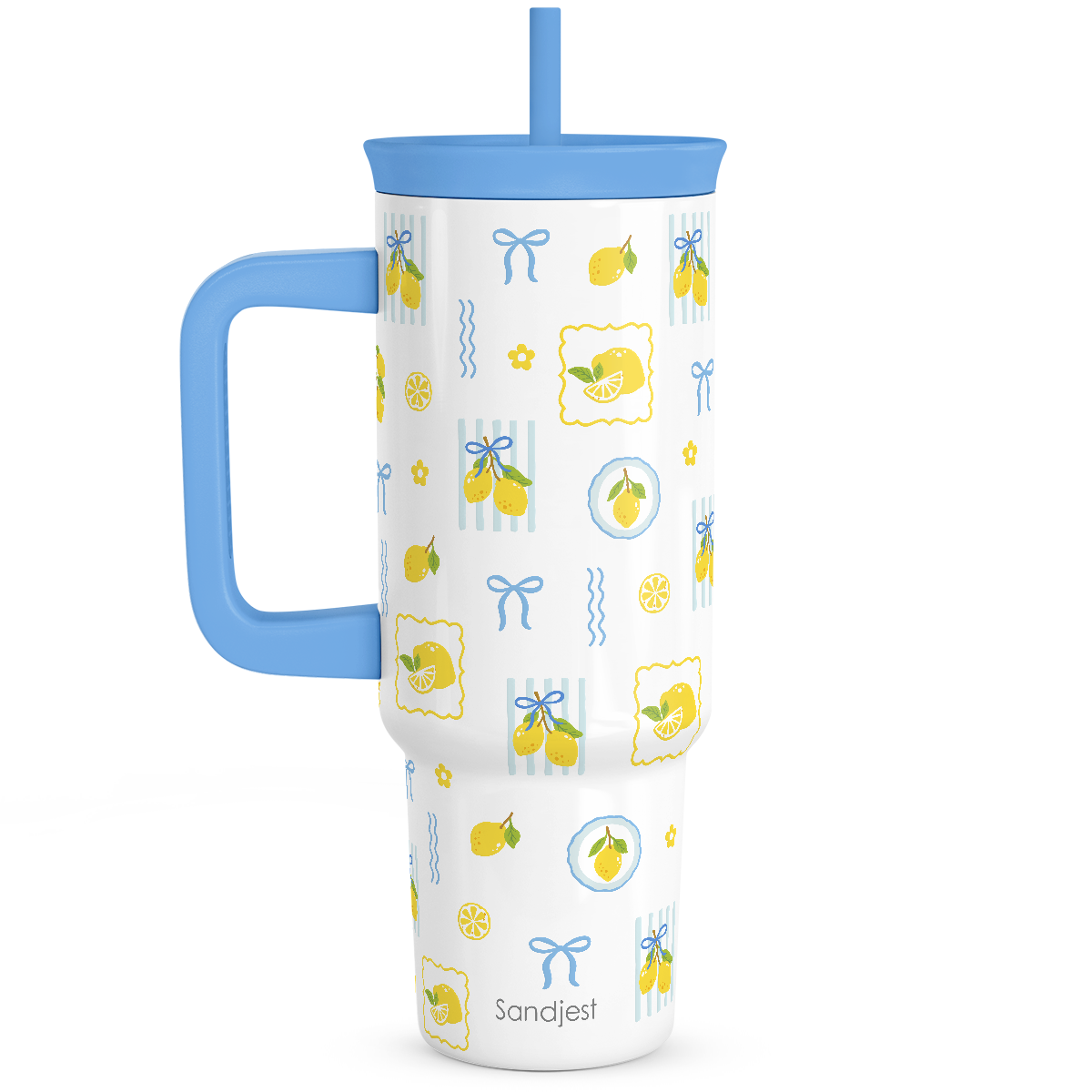 BloomSip 40oz Leak-proof Tumbler | Lemon