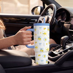 BloomSip 40oz Leak-proof Tumbler | Lemon