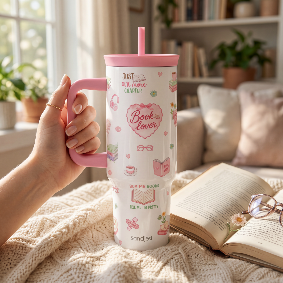 BloomSip 40oz Leak-proof Tumbler | Book Lovers