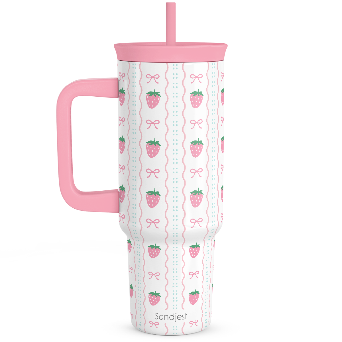 BloomSip 40oz Leak-proof Tumbler | Strawberries