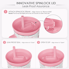BloomSip 40oz Leak-proof Tumbler | Strawberries