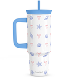 BloomSip 40oz Leak-proof Tumbler | Coastal Bows