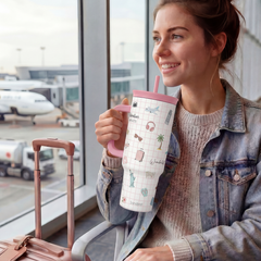 BloomSip 40oz Leak-proof Tumbler | Travel Vacation