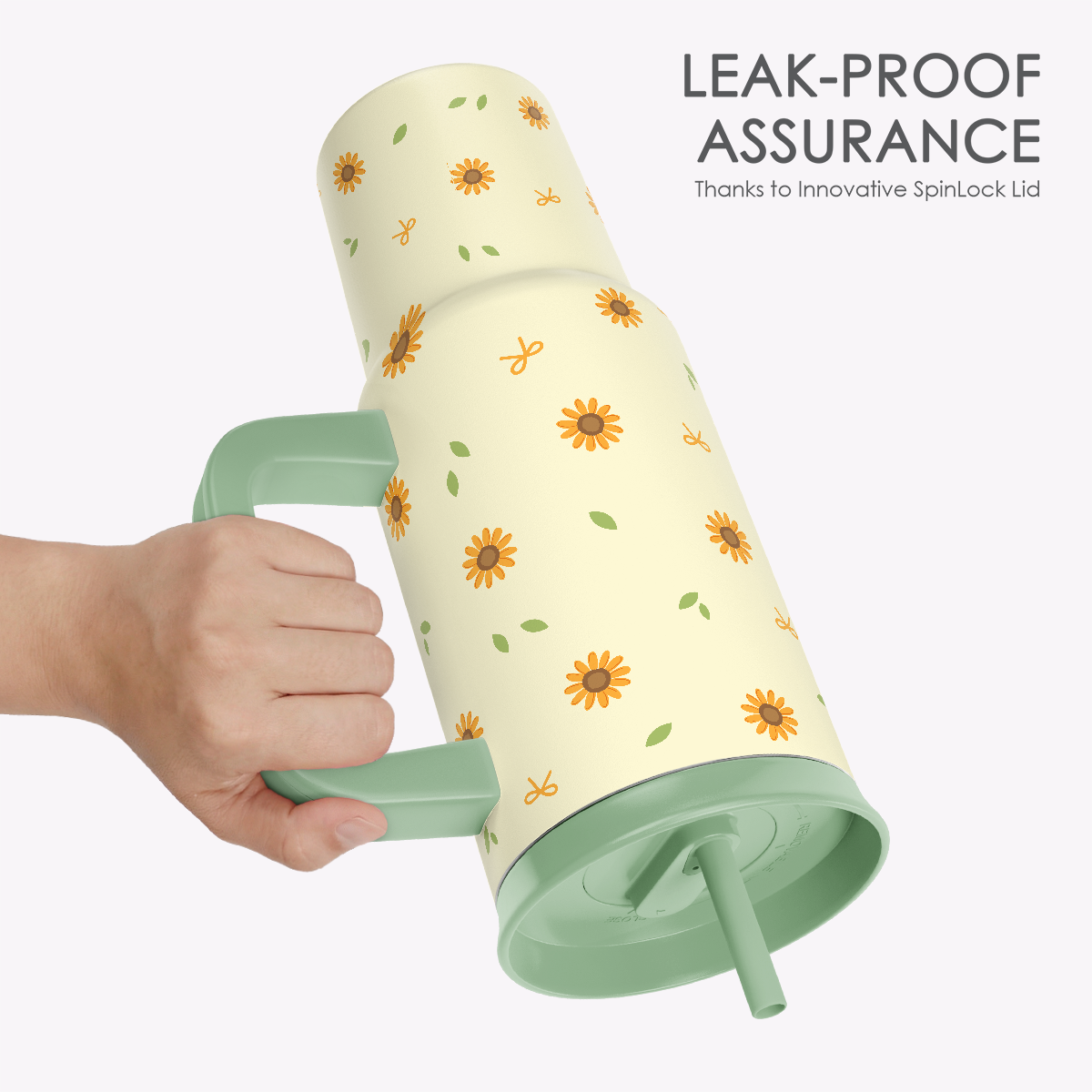 BloomSip 40oz Leak-proof Tumbler | Sunflower