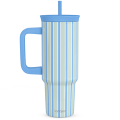 BloomSip 40oz Leak-proof Tumbler | Stripe Pattern