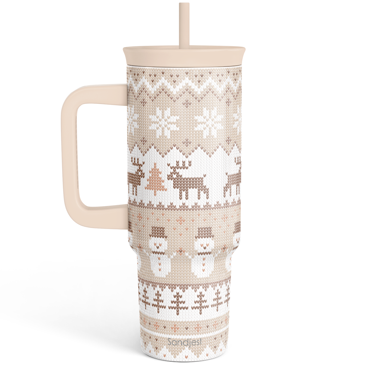 BloomSip 40oz Leak-proof Tumbler | Christmas Cozy Knit