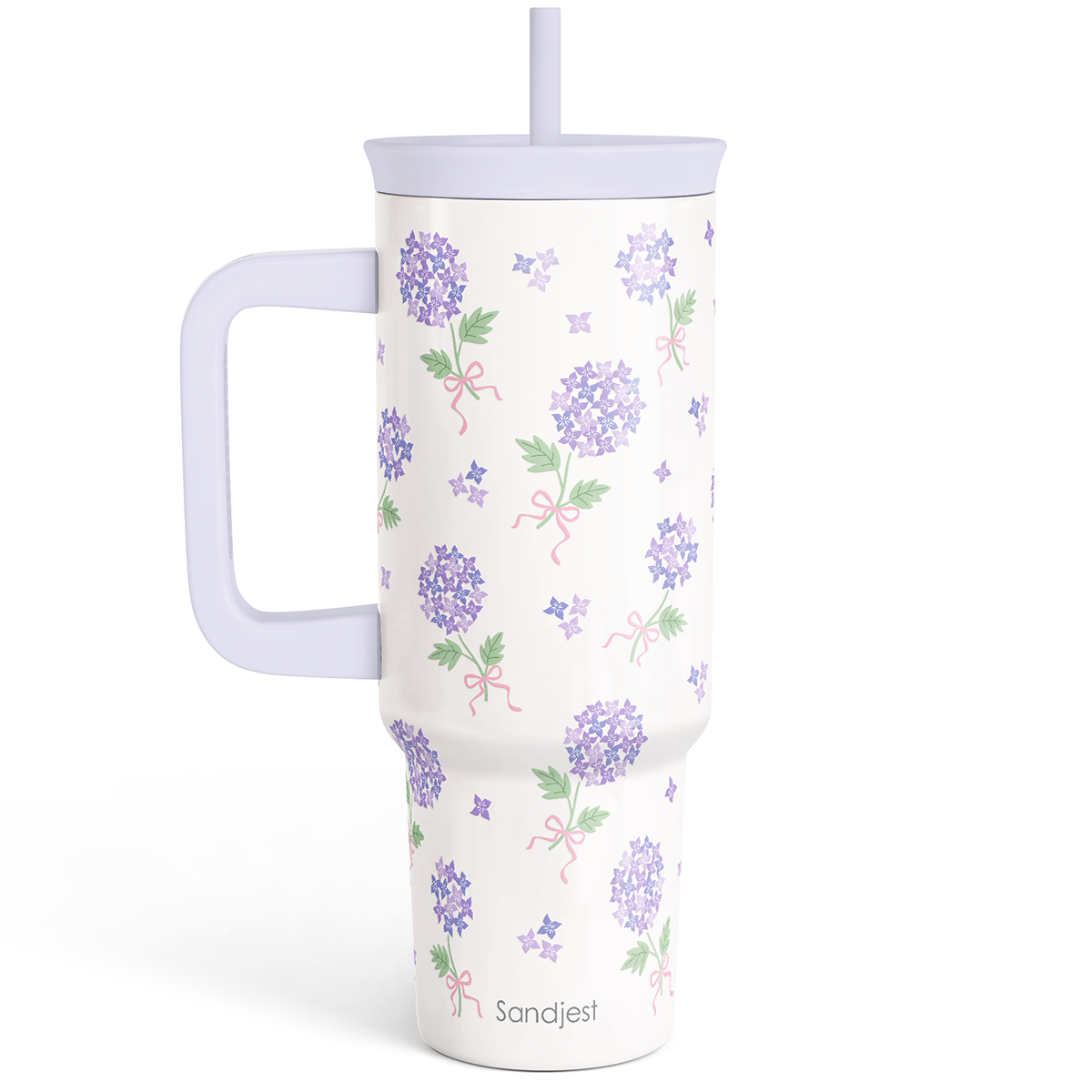 BloomSip 40oz Leak-proof Tumbler | Hydrangea