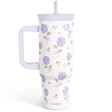 BloomSip 40oz Leak-proof Tumbler | Hydrangea