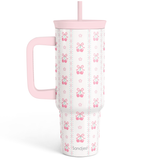 BloomSip 40oz Leak-proof Tumbler | Coquette Cherry Bow