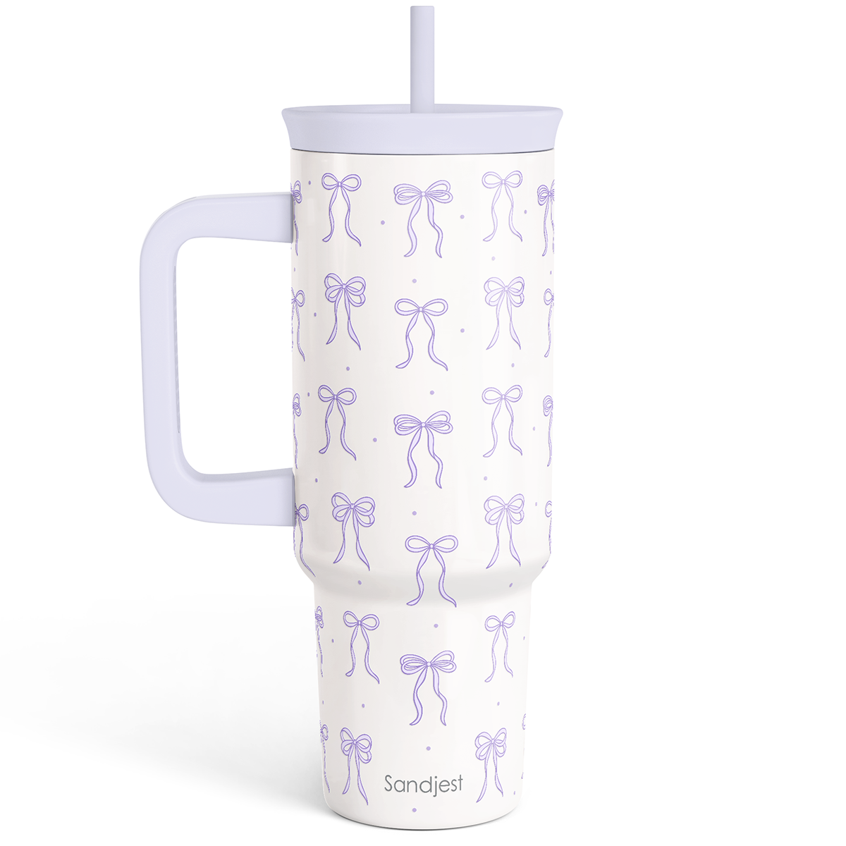 BloomSip 40oz Leak-proof Tumbler | Lilac Bows