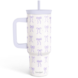 BloomSip 40oz Leak-proof Tumbler | Lilac Bows