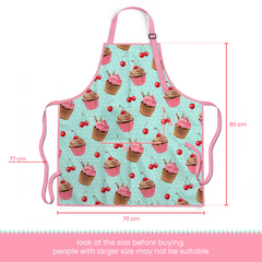 Cupcake Apron with Pocket - Chef Aprons for Cooking Baking Grilling BBQ Gardening Painting