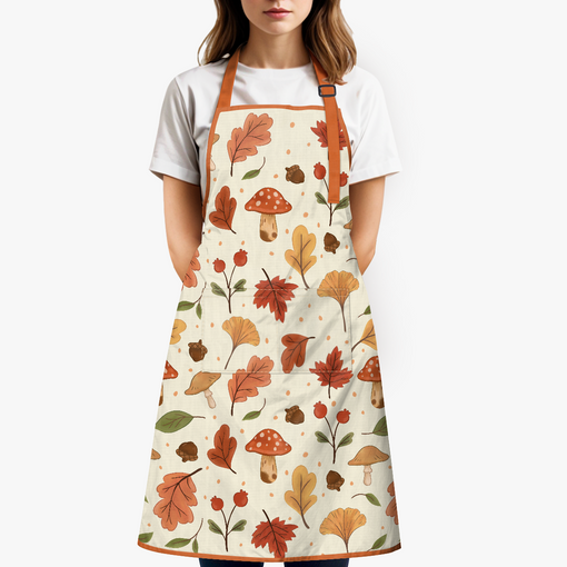 Fall Apron for Women with Pocket Chef Aprons for Cooking Baking Grilling Gardening BBQ Thanksgiving Gift for Women