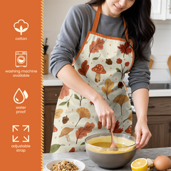 Fall Apron for Women with Pocket Chef Aprons for Cooking Baking Grilling Gardening BBQ Thanksgiving Gift for Women