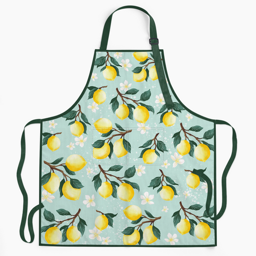 Lemon Apron with Pocket - Chef Aprons for Cooking Baking Grilling BBQ Painting Gardening - Apron for Women Girls