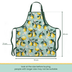 Lemon Apron with Pocket - Chef Aprons for Cooking Baking Grilling BBQ Painting Gardening - Apron for Women Girls