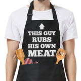 Black Grilling/BBQ Men Cotton Apron