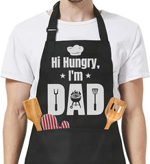 Funny Apron for Dad - Birthday Father's Day Cooking Grilling Gifts for Mens