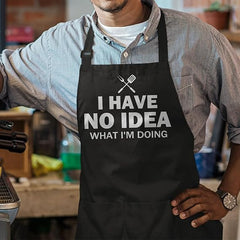 Black Grilling/BBQ Men Cotton Apron