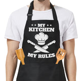 Black Grilling/BBQ Men Cotton Apron