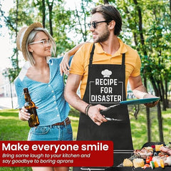 Funny Aprons for Men - Cooking BBQ Grilling Gifts for Father's Day Birthday - Dad Husband Aprons with Pockets Gifts