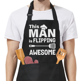 Black Grilling/BBQ Men Cotton Apron