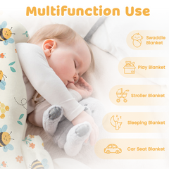 Yellow Bee CuddleDot | Baby Minky Dotted Blanket