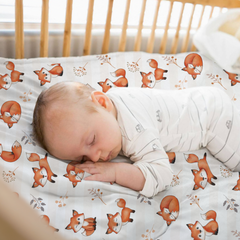 Orange Fox CuddleDot | Baby Minky Dotted Blanket