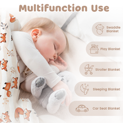Orange Fox CuddleDot | Baby Minky Dotted Blanket