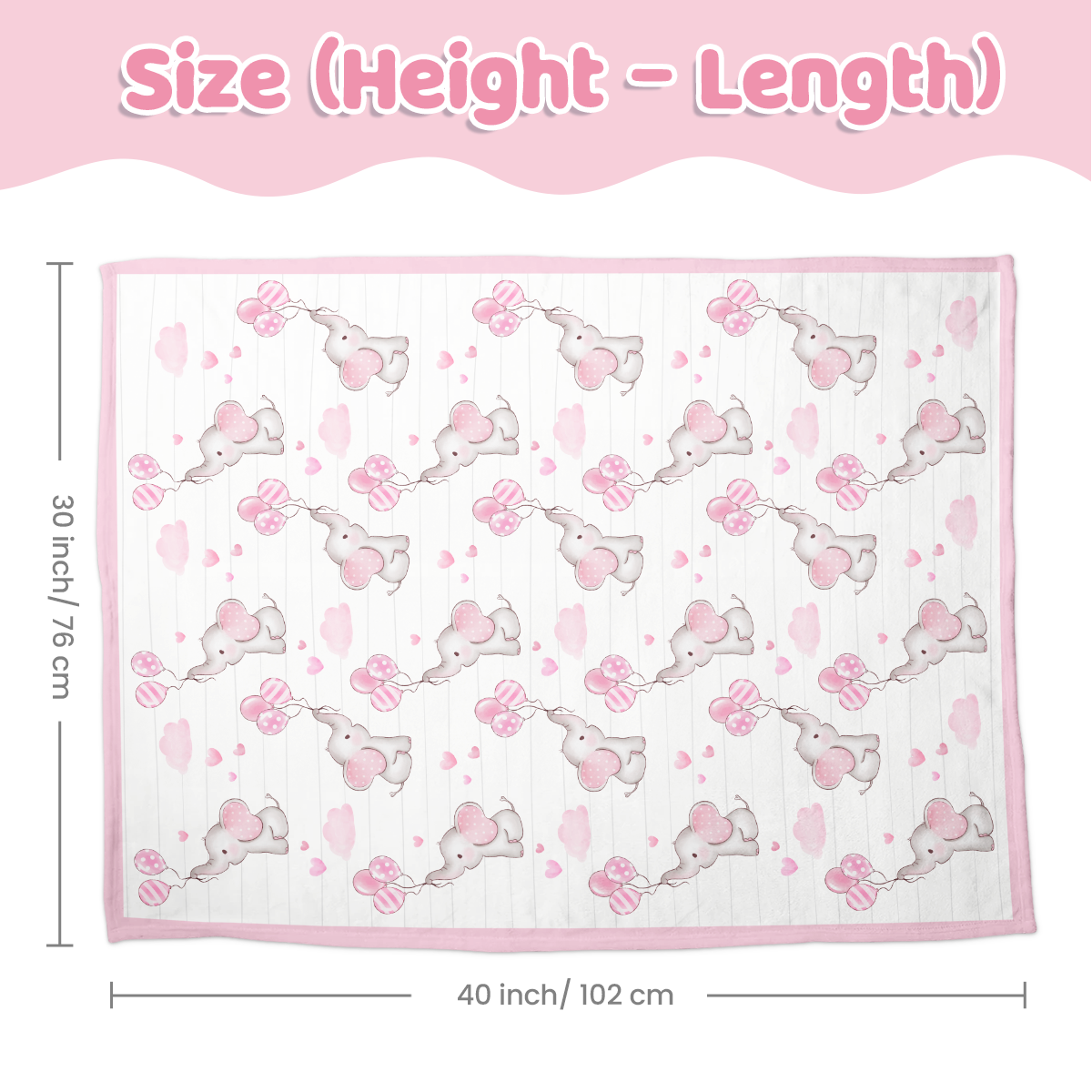 Pink Elephant CuddleDot | Baby Minky Dotted Blanket