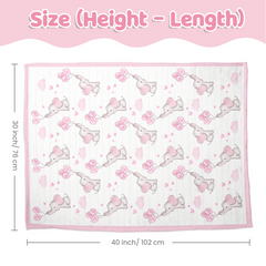 Elephant Blanket for Baby Girl - 30 x 40 Fleece Throw Blankets for Girls - Birthday Baby Shower Gift for Babies Toddler Newborn