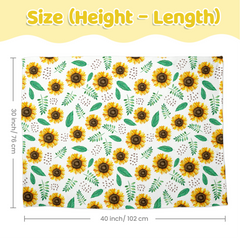 Sunflower Blanket for Girls Kid Infant Toddler - 30 x 40 Fleece Throw Baby Blankets Gifts for Birthday Baby Shower