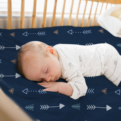 Blue Arrow CuddleDot | Baby Minky Dotted Blanket