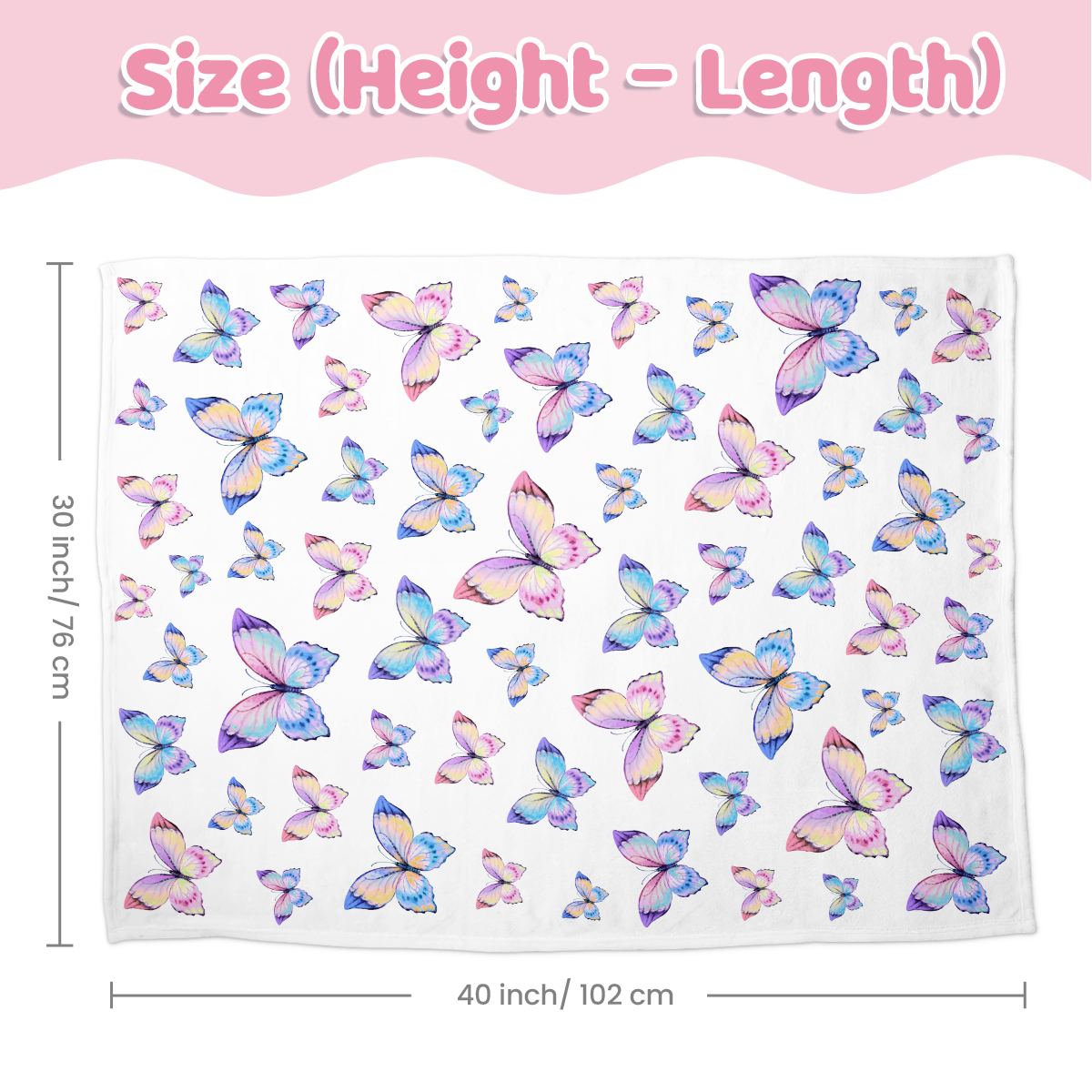 Purple Butterfly CuddleDot | Baby Minky Dotted Blanket